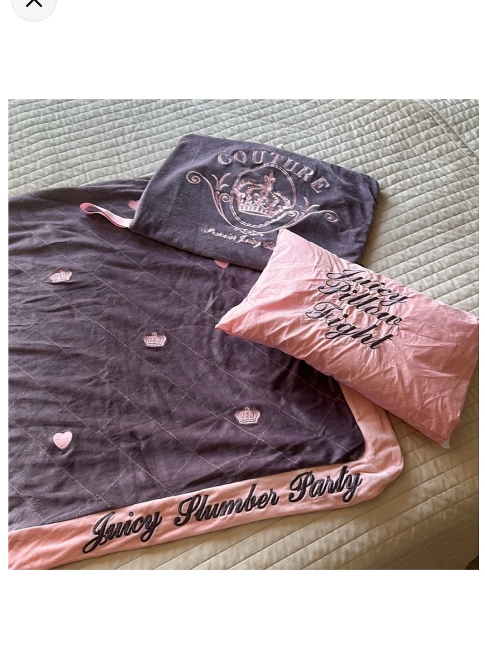 Juicy Coutre Blanket And Pillow Set